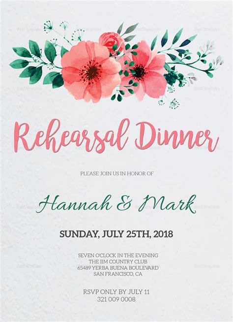 Rehearsal Dinner Invitation Template - Employee Onboarding Template