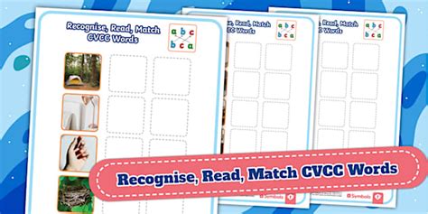 Twinkl Symbols: Recognise, Read, Match CVCC Words