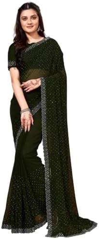 leelavati Women Embellished Bollywood Chiffon Saree Elegant Design For ...