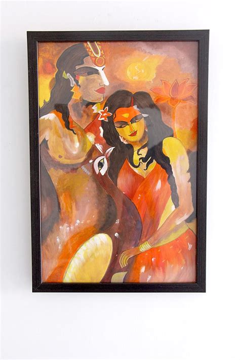 CREATIVE CREST Traditional Radha Krishna Painting | Radha Krishna ...