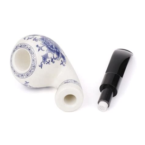 Ceramic Smoking Pipe Bent Acrylic Stem Tobacco Pipe | Ubuy India