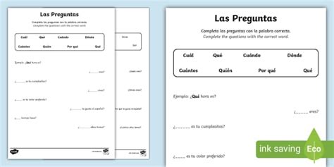 Question Words Worksheet / Worksheet (teacher made) - Twinkl