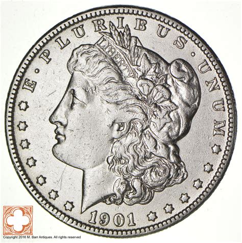 TOUGH - 1901-O Morgan Silver Dollar - Shiny! Better Grade - Big Retail ...