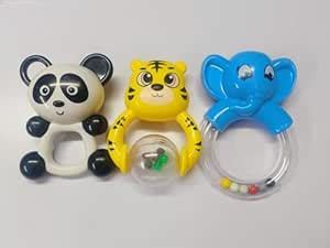 Celebox Tim Tim Rattles Set for Babies | 3 PCS Colorful Animal Shaped ...