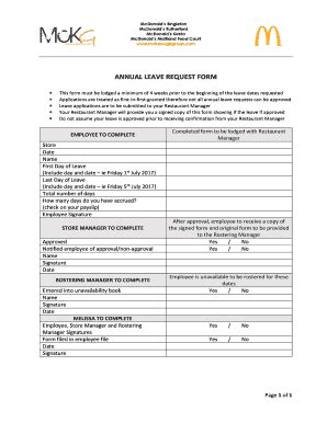 Fillable Online McDonalds Singleton Fax Email Print - pdfFiller