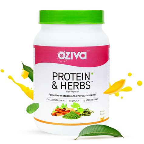 OZiva Protein & Herbs, Women, (Natural Protein Powder with Ayurvedic ...