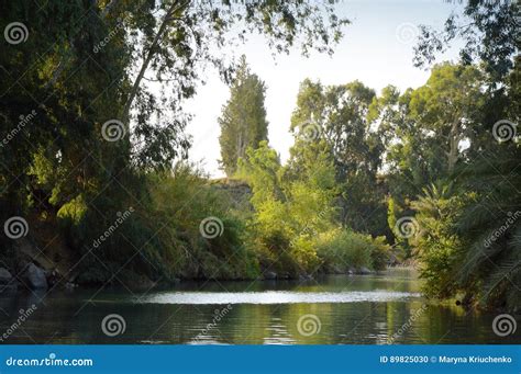 Jordan River. Israel stock photo. Image of pilgrimage - 89825030