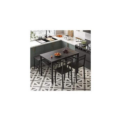 Buy FUIKEING Dining Table Set for 4, Kitchen Table with 2 Chairs and 1 ...