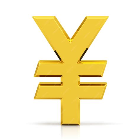 Premium Photo | Gold yen symbol. Japanese yen sign isolated on white