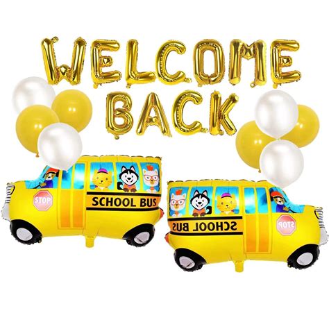 Buy Welcome Back to School Balloon,School Bus Balloons for Back To ...