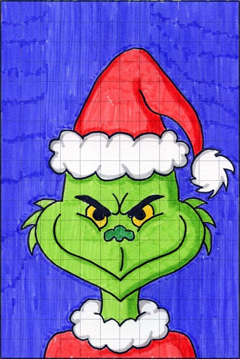 How to Draw the Grinch: Easy Step-by-Step Art Lesson for Kids | Grinch ...