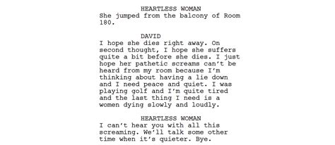 Image result for Script with No Dialogue Examples