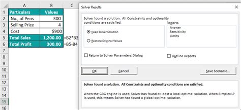 Image result for Solver Excel Simple Example