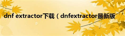 DNF Extractor怎么用 DNF EX使用教程 - 当下软件园
