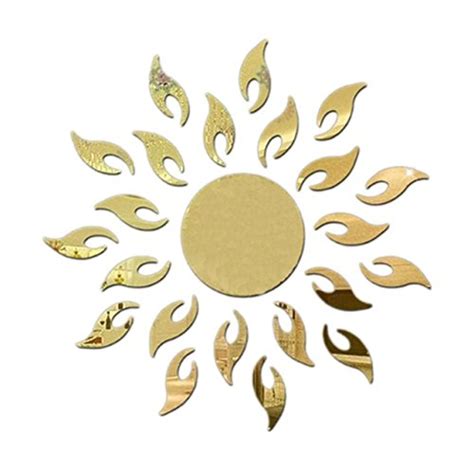 Buy Mirror Wall Stickers Lovely Sunflower Shape Wall Sticker For Home ...