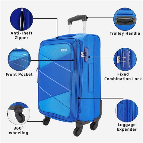 Buy Safari Avenue 59/71/81 cm Blue Trolley Bag Online