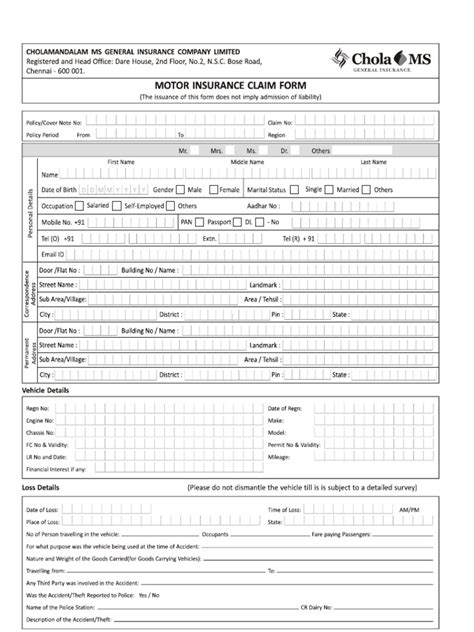 Image result for Sample Claim Form