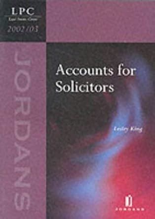 Buy Accounts for Solicitors (Legal practice course 2002/03) Book Online ...