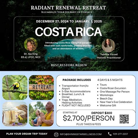 RADIANT RENEWAL RETREAT in COSTA RICA, 27 December to 1 January | AllEvents