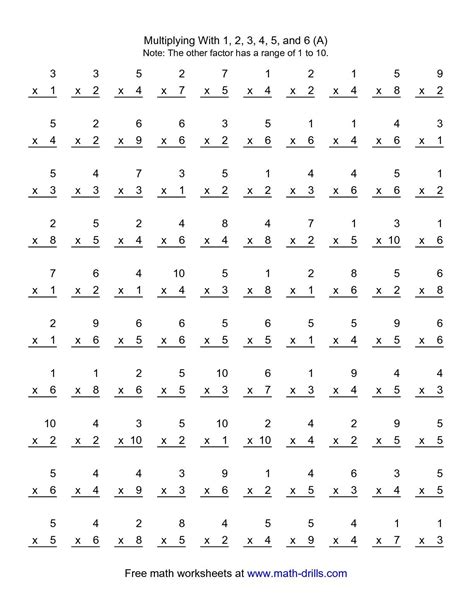 Free Multiplication Facts Timed Test Printable Worksheets - Printables ...