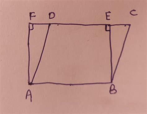 prove that the areas of parallelogram ABCD and rectangle ABEF standing ...