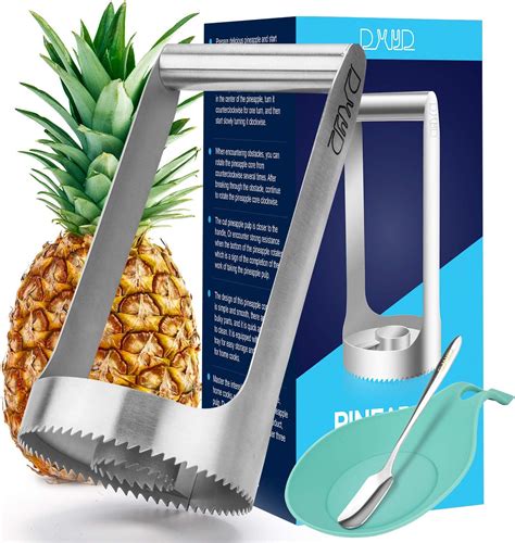 Amazon.com: Stainless Steel Pineapple Cutter Corer,Peeler Fruit Slicer ...