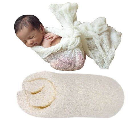 Babymoon Mohair Stretchble Baby Photography Shoot Wrap Cloth - White ...