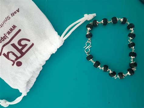 Silver Plated Karungali Beads Bracelet - For Men – Japam