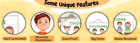 Set of 2 EMOTIONS and DAILY ROUTINE Early Learning Educational Charts ...