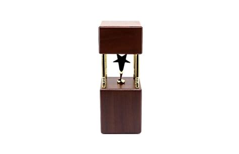 Custom Star Cast Wooden Block Trophy | Personalised with Logo & Name Online