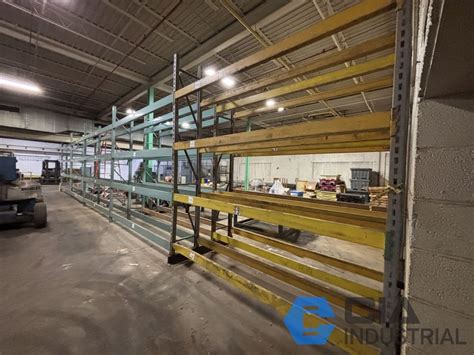 SECTIONS 24" X 144" X 12' HIGH PALLET RACK W/ (9) UPRIGHTS & (56 ...
