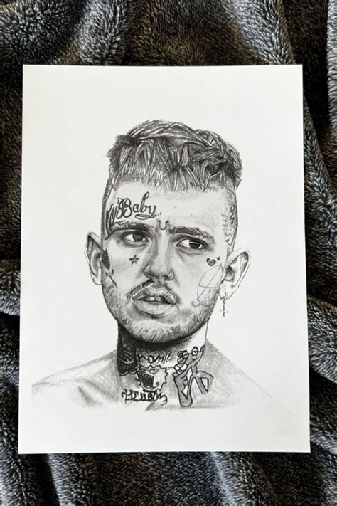 Lil Peep Sketch Fan Art Art Print Sketchbook Print - Etsy | Sketches ...