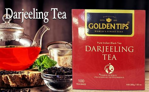 Golden Tips Pure Darjeeling Black Tea Bags (100 Bags, 200 Gram ...