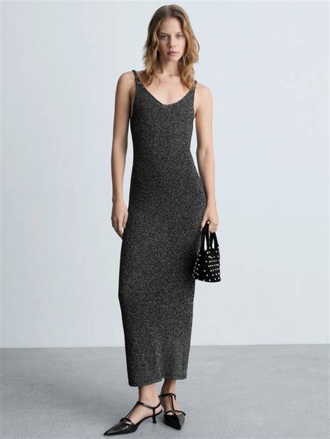 Mango Klung Knit Dress