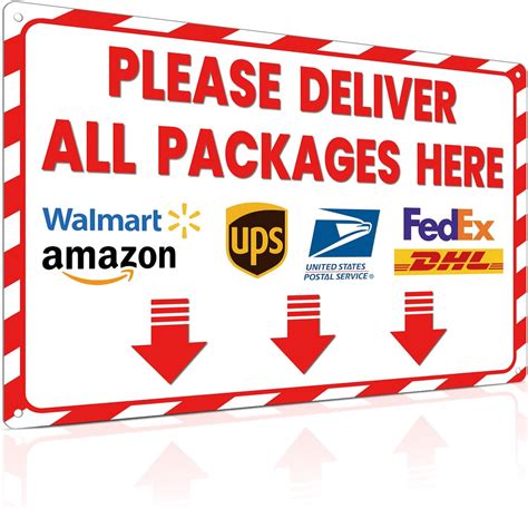 Amazon.com: ALKB Delivery Sign for Packages Please Deliver All Packages ...