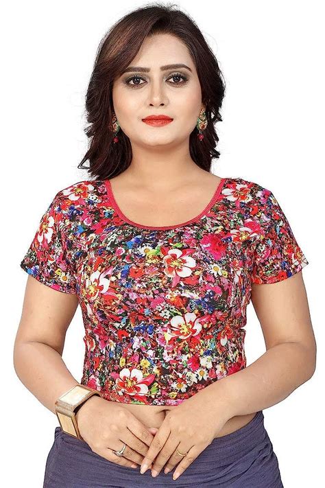 JAY LAXMI Women's Stretchable Designer hosiery Lycra Readymade Saree ...