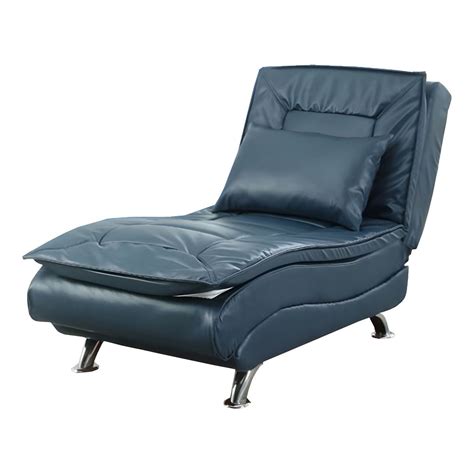 Modern Armless Chaise Lounge with Reclining Feature and Removable ...