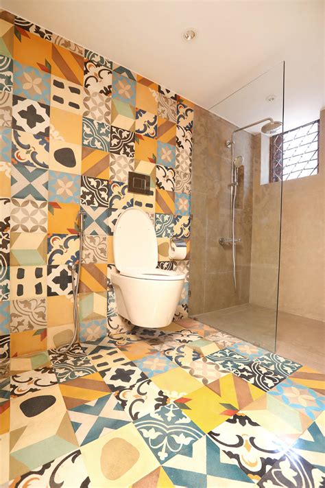 11 Patterned Bathroom Floors From Indian Homes