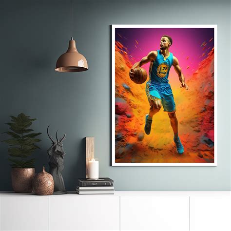 Steph Curry Poster Stephen Curry Poster Basketball Wall Art Ai ...