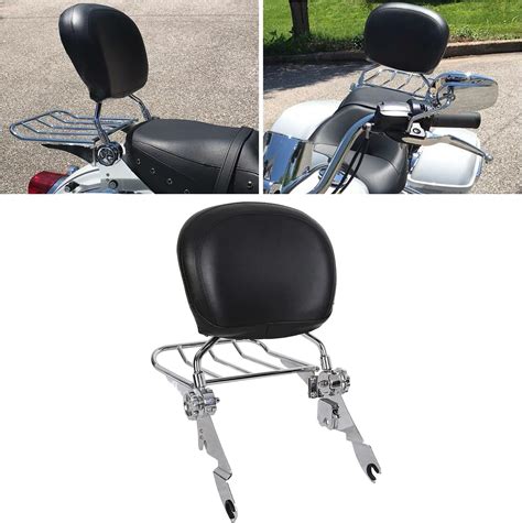 Buy ECOTRIC Chrome Detachable Backrest Sissy Bar wLuggage Rack ...