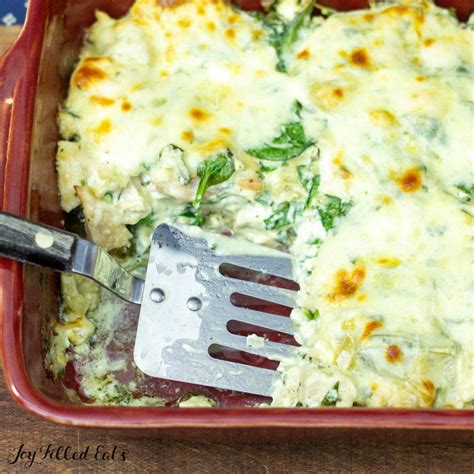 Spinach & Artichoke Chicken Casserole | Keto, Low Carb, Gluten-Free