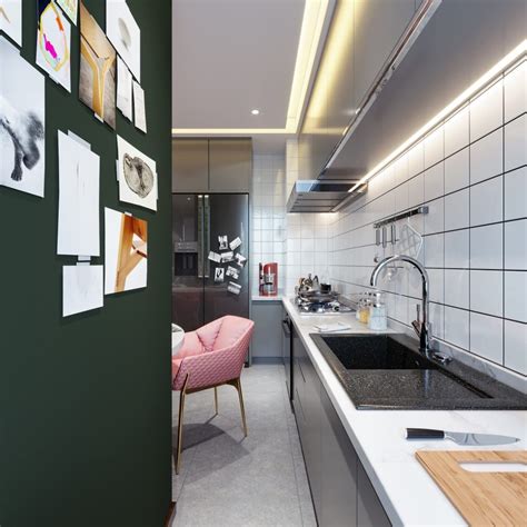 现代单身公寓表现 空间 室内设计-序赞网