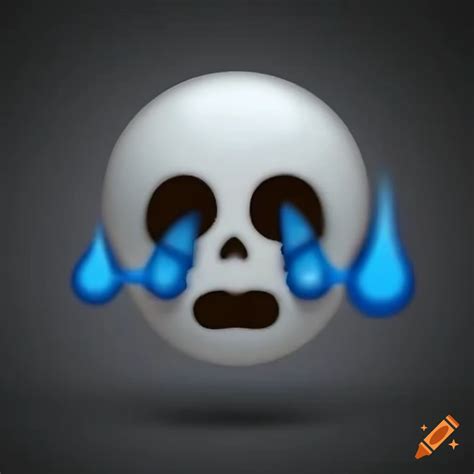 Crying skull emoji on Craiyon