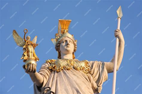 Premium Photo | Statue of pallas athena in vienna austria