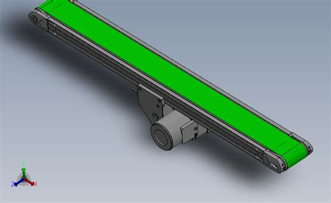 小型皮带流水线_SOLIDWORKS 2014_模型图纸下载 – 懒石网