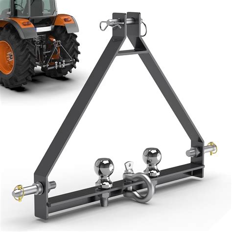RbhAuto Tractor Hitch Receiver, 3 Point Drawbar Hitch for Cat 1 with 2 ...