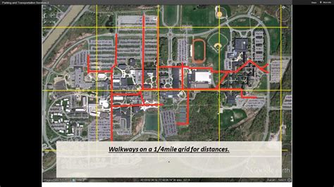 Map of RIT Campus - Each grid cell represents a quarter of a mile ...