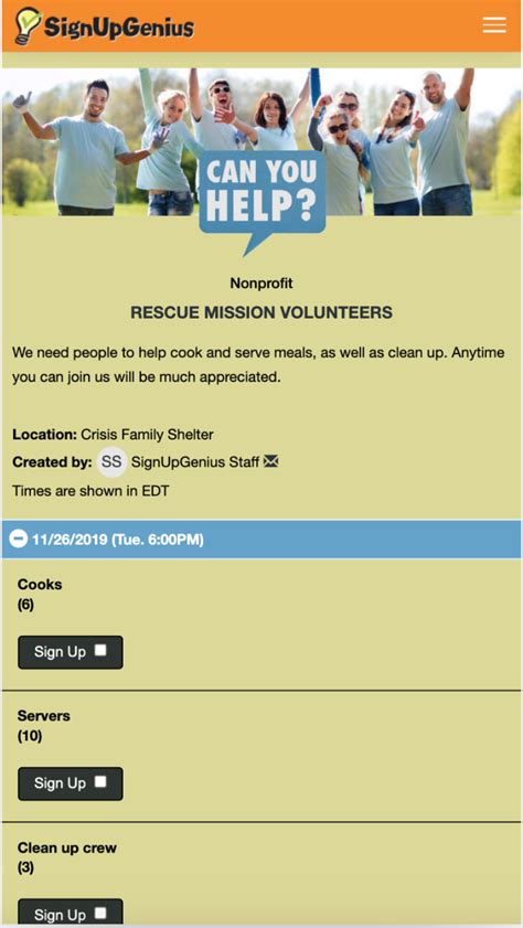 Image result for SignUpGenius Tutorials