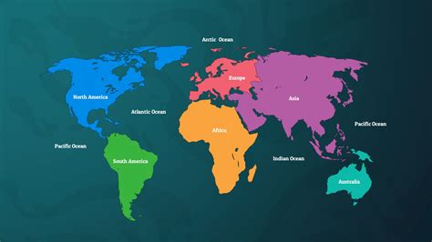 World Map Continents Oceans 的图像结果