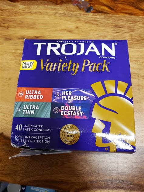 Buy New- Open Box- Trojan Variety Pack 40 Lubricated Latex Condoms 01/ ...